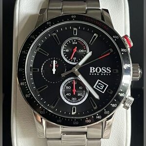 HB1513509 - Hugo Boss Men’s Rafale Black Dial Chronograph Watch